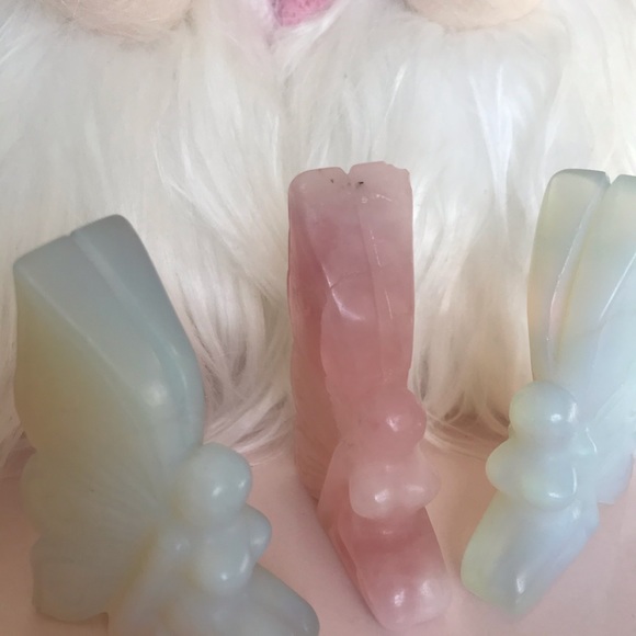 Rose quartz & Opalite fairy statues - Picture 4 of 6